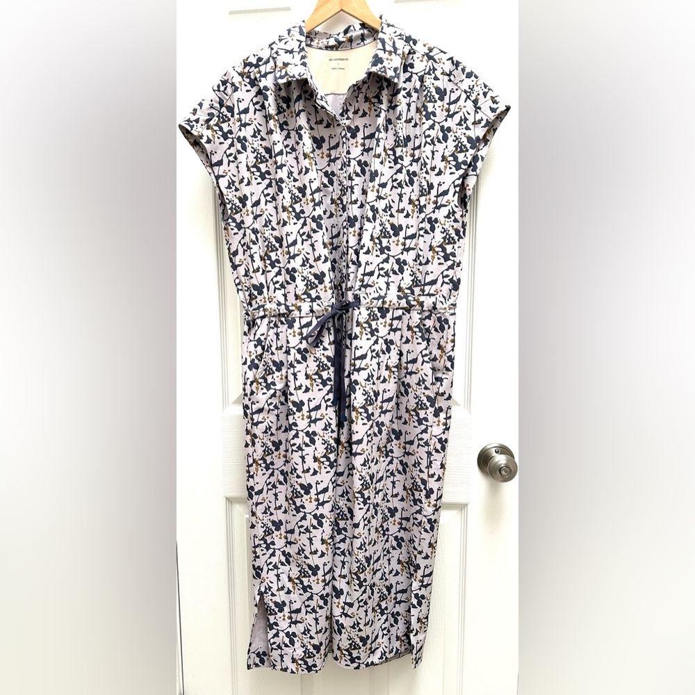 REI Sun Up SPF Shirt Dress in Night Garden Lilac Size L Large